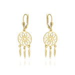 Kolczyki złote łapacze snów