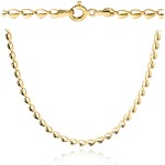Gold necklace made of hearts