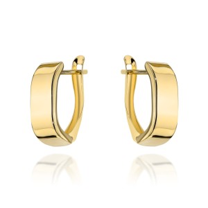 Kolczyki złote zaokrąglone gładkie