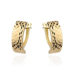 Kolczyki złote zdobione diamentowaniem