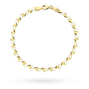 Bransoletka złota zdobione serca