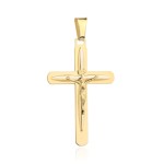 Krzyż złoty z wizerunkiem Jezusa wypukły