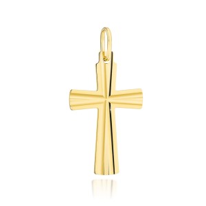 Krzyżyk złoty zdobiony diamentowaniem