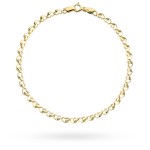 Gold bracelet with intertwined hearts