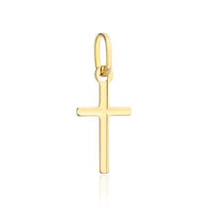 Złoty krzyżyk delikatny żłobiony mały pr. 585