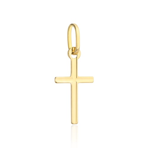 Złoty krzyżyk delikatny żłobiony mały pr. 585