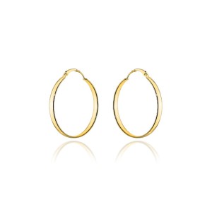 Kolczyki złote koła gładkie na francuskim zapięciu