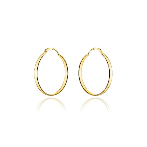 Kolczyki złote koła gładkie na francuskim zapięciu