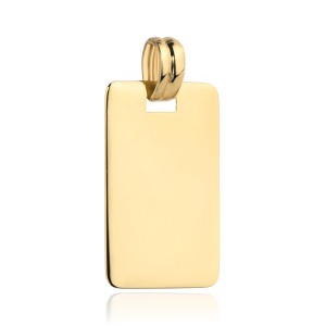 Zawieszka wisiorek gładki prostokąt pod grawer pr. 585