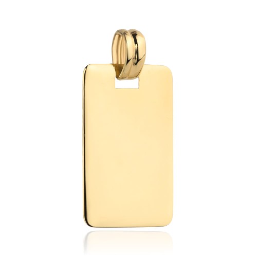 Zawieszka wisiorek gładki prostokąt pod grawer pr. 585