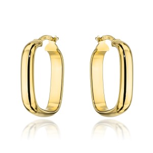 Kolczyki złote kwadraty na angielskim zapięciu