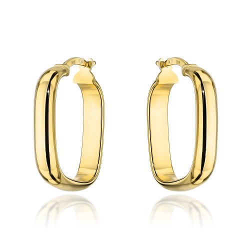 Kolczyki złote kwadraty na angielskim zapięciu