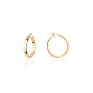 Kolczyki złote koła szerokie na angielskim zapięciu 1,8cm