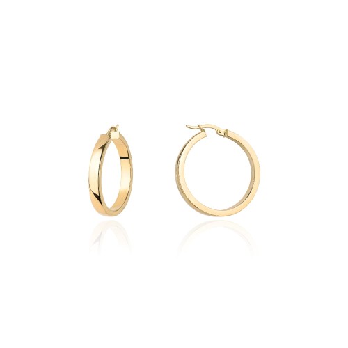 Kolczyki złote koła szerokie na angielskim zapięciu 1,8cm