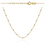 Naszyjnik złoty gładkie kuleczki choker