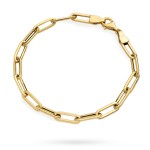 Gold bracelet with oblong oval links