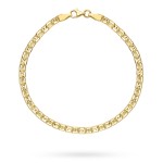 Bransoletka złota z kolekcji "PIATTO" zdobiona diamentowaniem