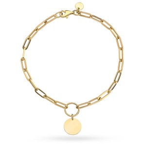 Bransoletka złote ogniwa i pełne kółko