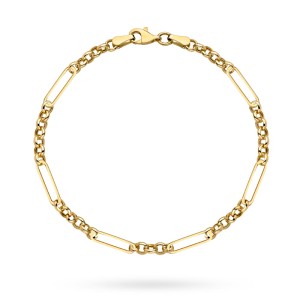 Bransoletka złote ogniwo i splot kółeczek