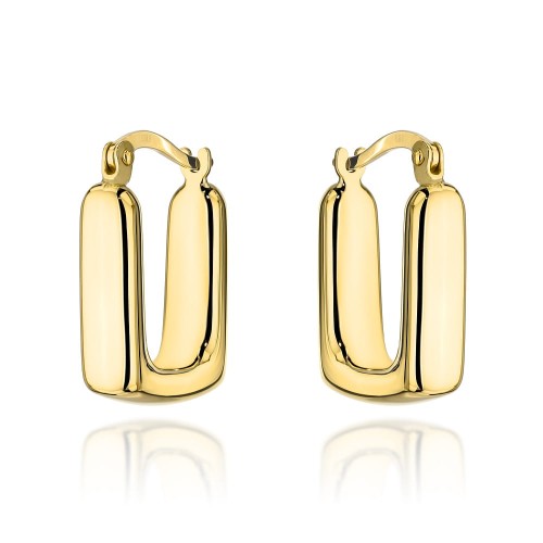 Kolczyki złote prostokątne