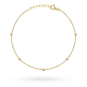 Gold ball bracelet and diamond balls