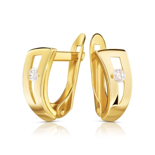 Złote kolczyki Błysk nocy