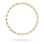Bransoletka złota splecione ogniwa i gładkie kulki