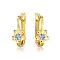Złote kolczyki Flowers aqua pr. 333 3.2374a