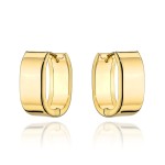 Smooth wide gold earrings