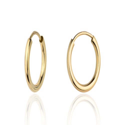 Kolczyki złote gładki owal