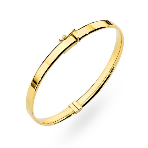 Bransoletka złota sztywna gładka szeroka