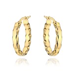 Kolczyki złote owale skręcone