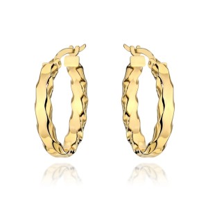 Kolczyki złote owale skręcone