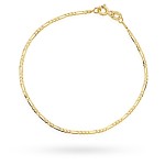 Gold Figaro weave bracelet
