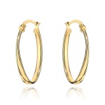 Kolczyki złote owale delikatnie skręcone