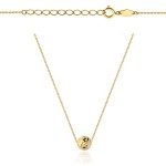 Necklace with a diamond-cut gold ball, super light, 47+3cm