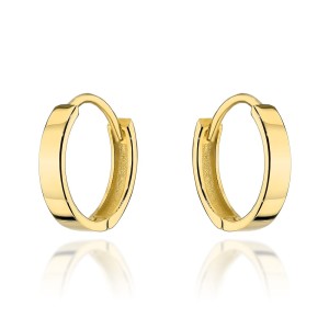 Kolczyki złote gładkie kółka na kreolu pr. 585