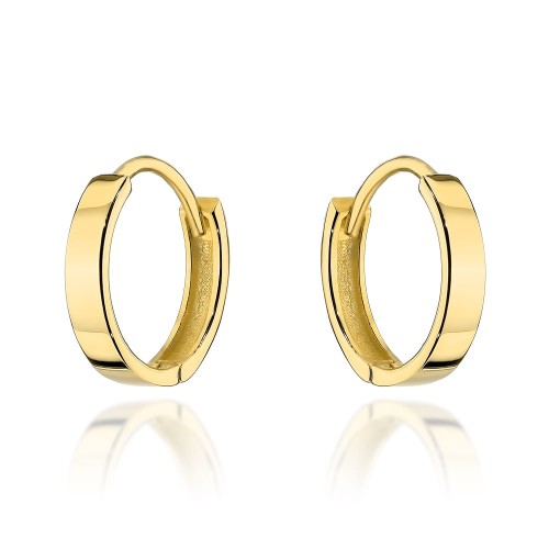 Kolczyki złote gładkie kółka na kreolu pr. 585