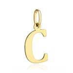 Large gold letter C pendant