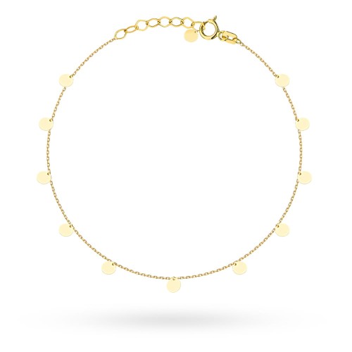 Bransoletka złota z delikatnymi pełnymi kółkami