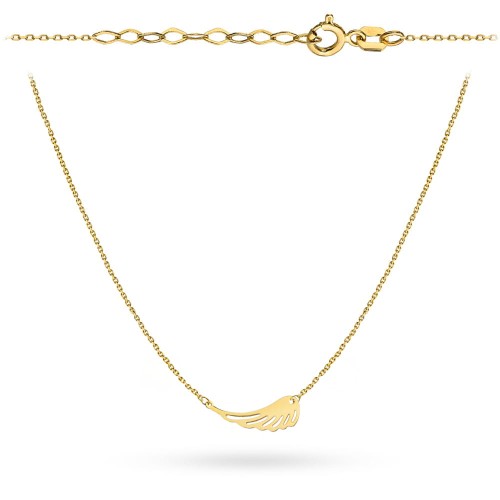 Naszyjnik złoty skrzydło super lekki pr. 585