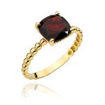 Gold ring with a ball splint from the "COLORFUL STONE" collection - garnet