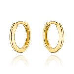 Kolczyki złote gładkie kółeczka na kreolu
