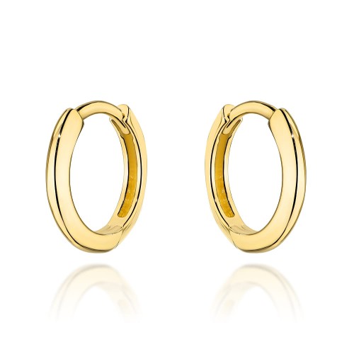 Kolczyki złote gładkie kółeczka na kreolu