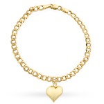 Bransoletka złote serce na pancerce