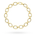 Bransoletka złota splecione zdobione owale