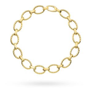 Bransoletka złota splecione zdobione owale