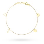 Bracelet with the elements full heart, infinity, full circle, heart contour