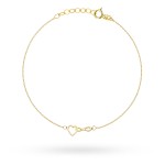 Bransoletka złota splecione serce i znak nieskończoności