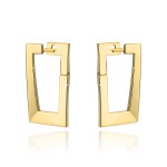 Kolczyki złote eleganckie prostokąty